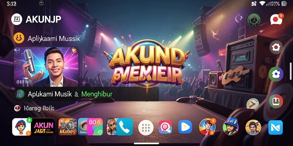 Tampilan gameplay seru dari aplikasi musik AKUNJP.