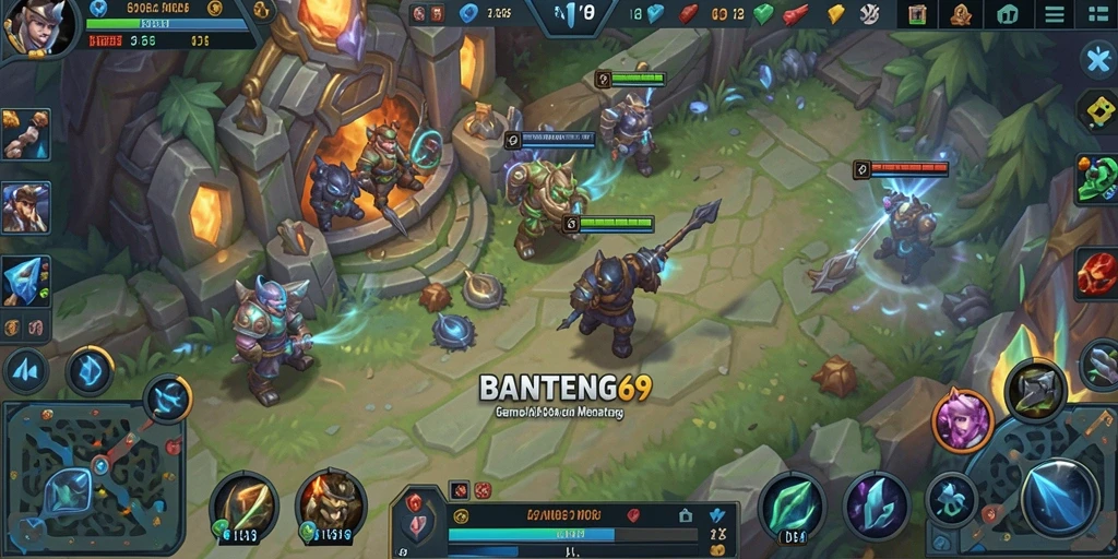 Screenshot gameplay seru dari BANTENG69 dalam aksi MOBA.
