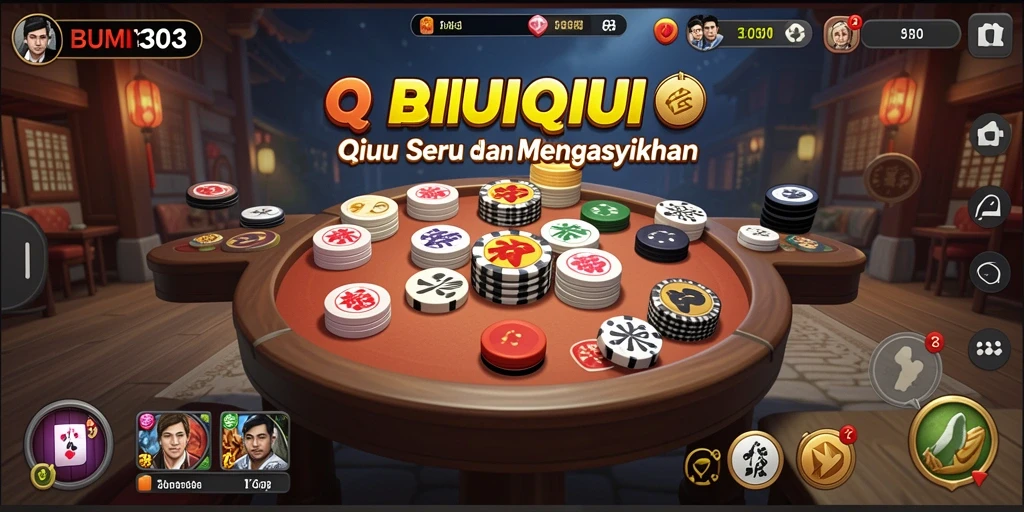 Tangkapan layar gameplay BUMI303 yang menampilkan strategi QiuQiu.