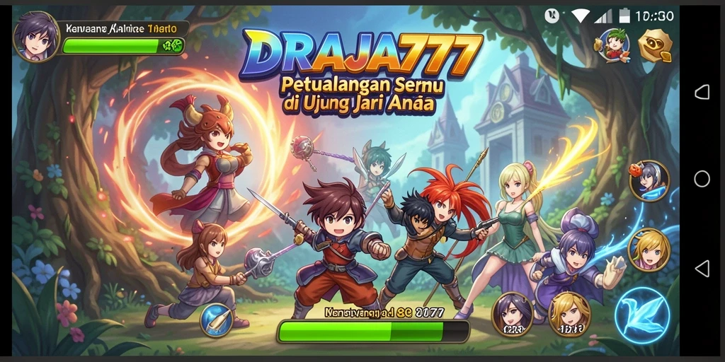 Tampilan gameplay menakjubkan dengan karakter anime ikonik.
