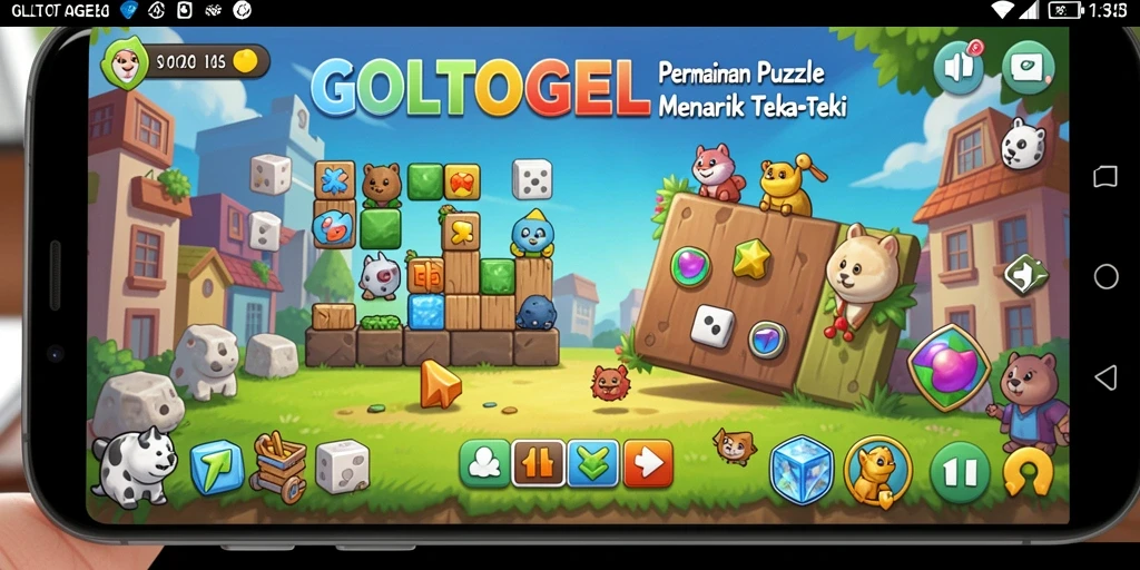 Tampilan gameplay GOLTOGEL yang menantang dan menarik.