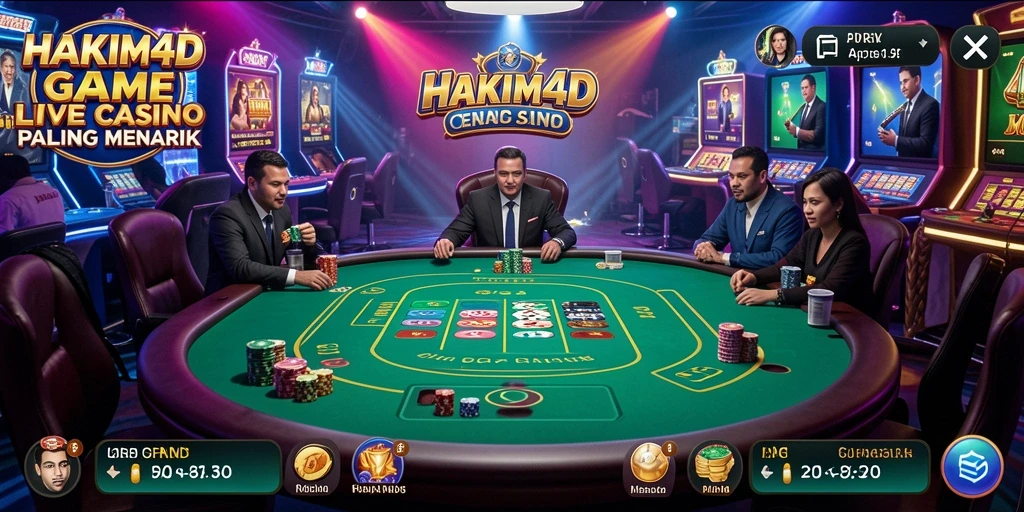 Tampilan gameplay menarik dari HAKIM4D di Live Casino.
