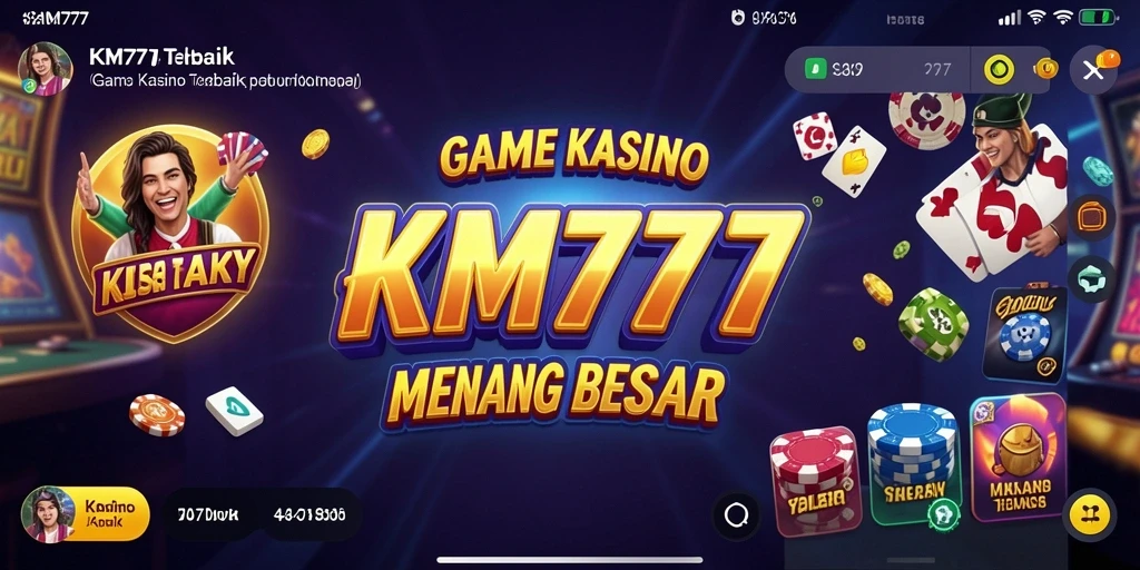 Tampilan gameplay Kasino yang mendebarkan di KM777.