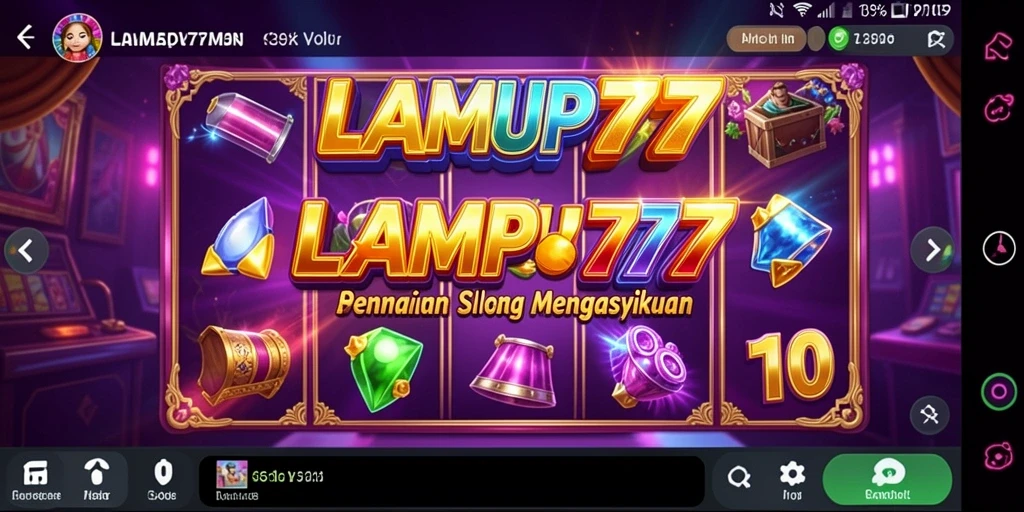 Tampilan gameplay Slot LAMPU777 yang menarik dan menyenangkan.