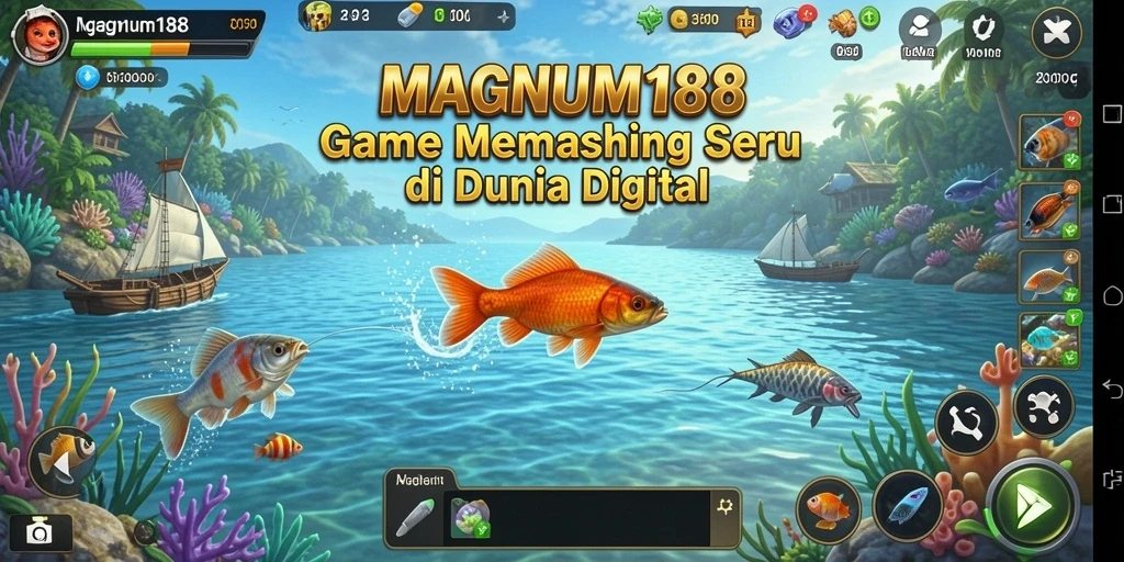 Tampilan menarik dari gameplay memancing di MAGNUM188.