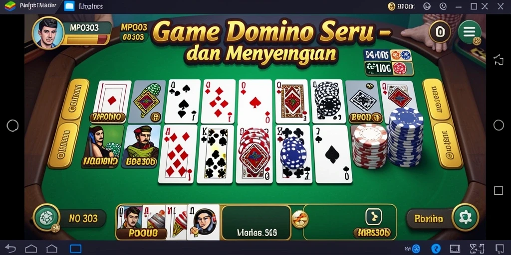 Tampilan gameplay seru dalam permainan Domino MPO303.