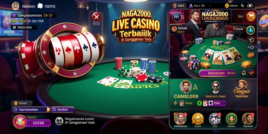 Gameplay seru Live Casino di NAGA2000 dengan dealer profesional.