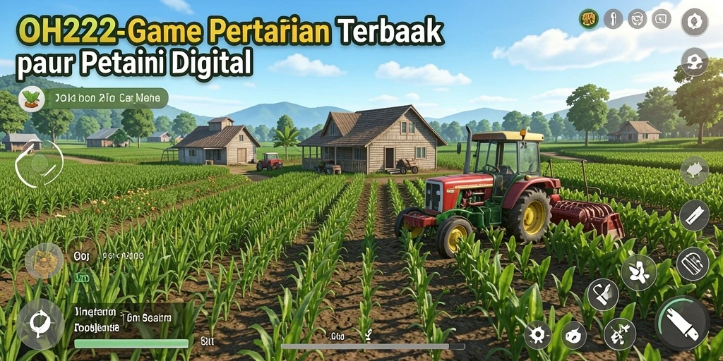 Screenshot gameplay OH222 yang menampilkan aktivitas bertani yang menarik.