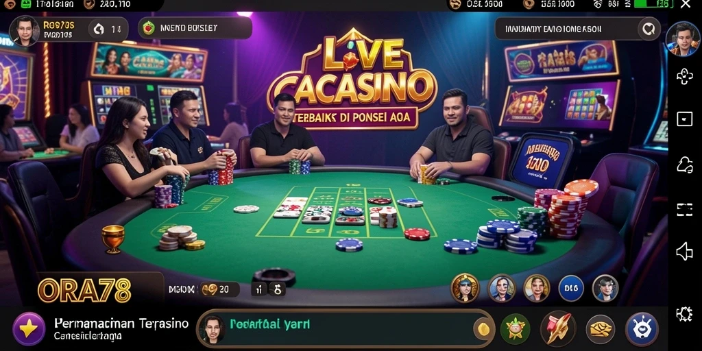Tampilan gameplay Live Casino yang menarik dan interaktif di ORA78.