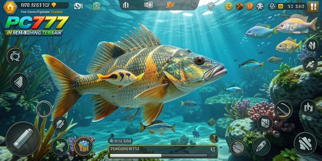 Tampilan gameplay <strong>PC777</strong> yang menarik dan mendebarkan saat memancing.