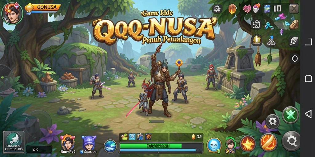 Gameplay seru yang menampilkan kemajuan karakter dengan sistem Idle.