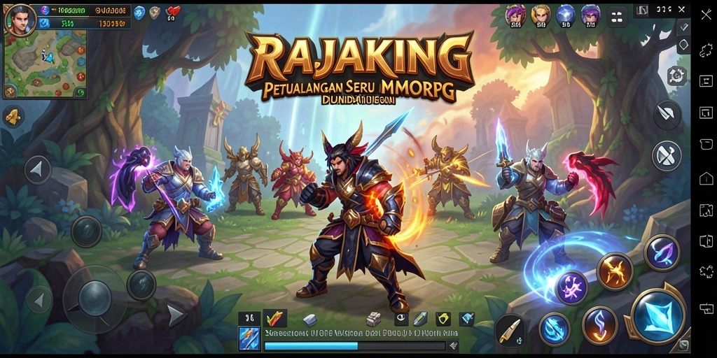 Screenshot gameplay RAJAKING yang menampilkan aksi bertempur seru.