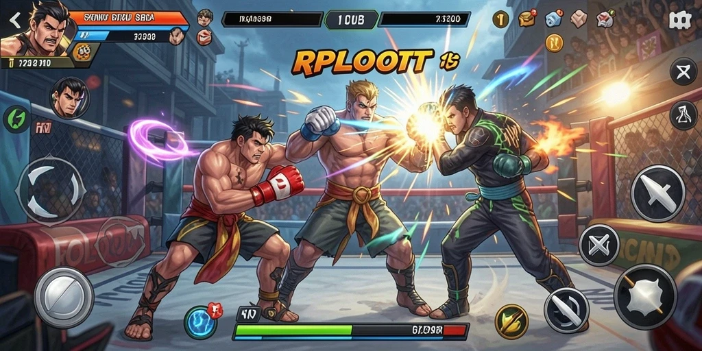 Screenshot RPLOOT menampilkan aksi pertarungan yang seru dan karakter yang menarik.