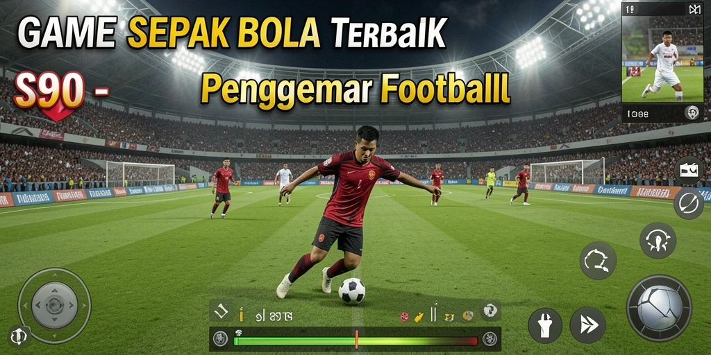 Screenshot S80 menampilkan aksi seru di lapangan sepak bola.