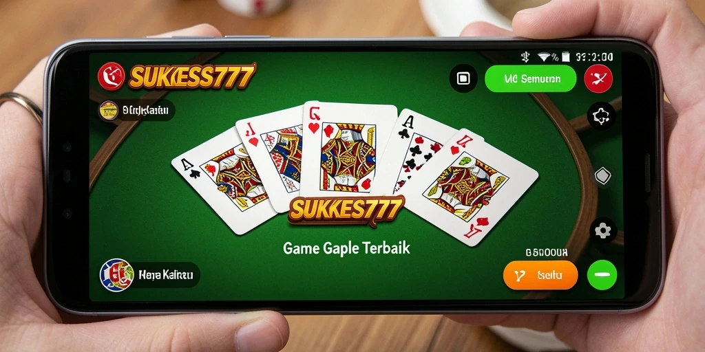 Screenshot gameplay dari SUKSES777 menampilkan keseruan bermain Gaple.