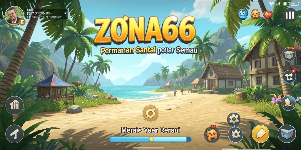 Tampilan seru gameplay ZONA66 yang mengasyikkan dan penuh warna.